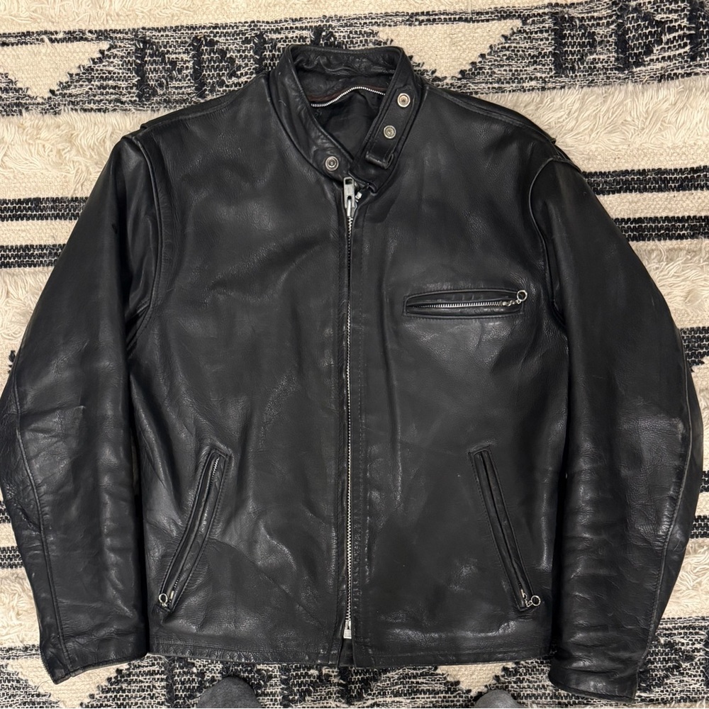 Schott NYC 641 Classic Race Leather Jacket – Size 42